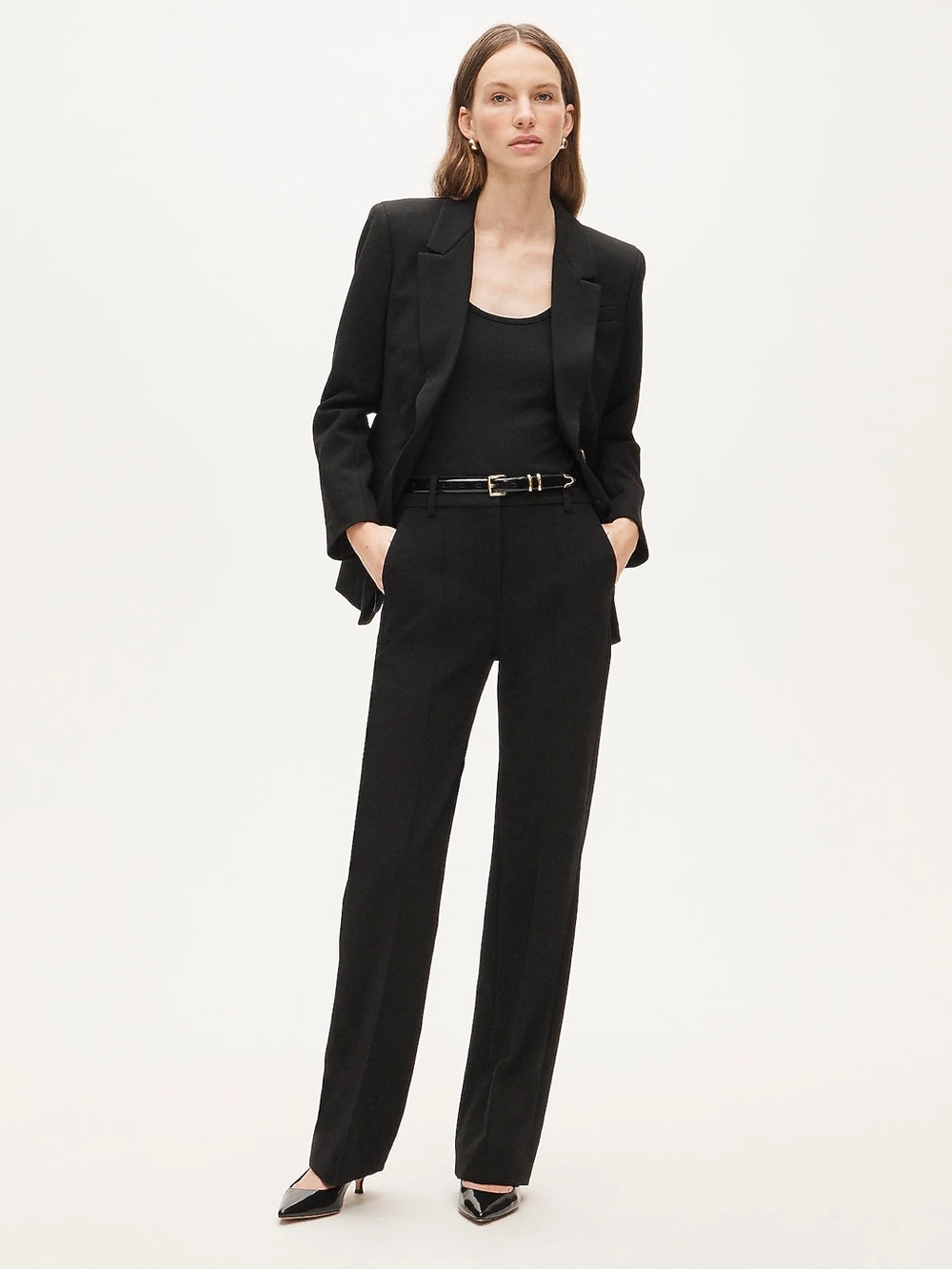 NWT J. Crew Natalia In Four Season Stretch Black Sz 10P